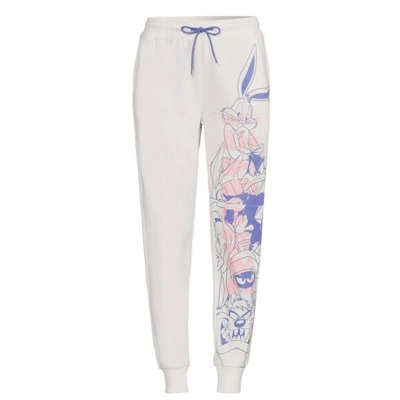 Pants - LOONEY TUNES Women's Graphic Print Jogger Midrise Relaxed Women's XS Bugs Bunny